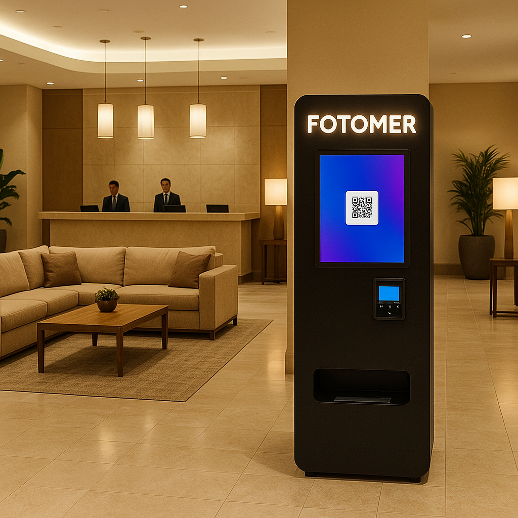 Fotomer kiosk otel lobisinde
