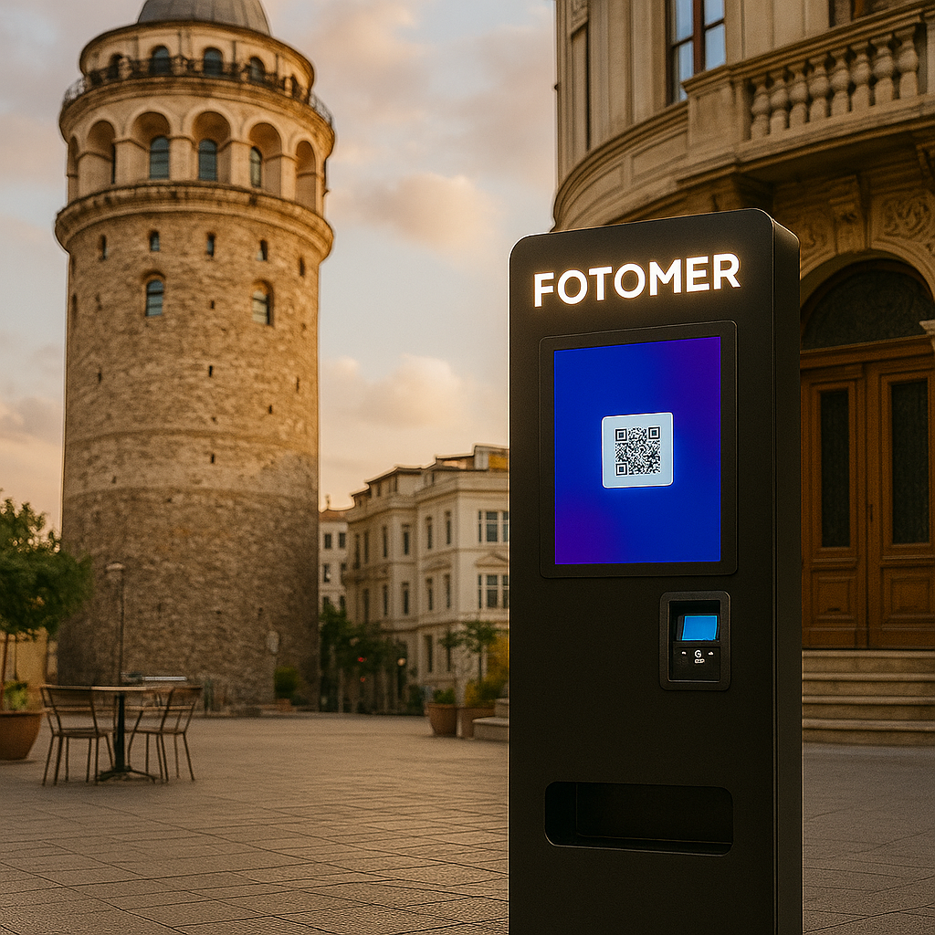 Fotomer kiosk kafe içinde